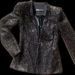 Zara Holiday sparkle sequins blazer - XS